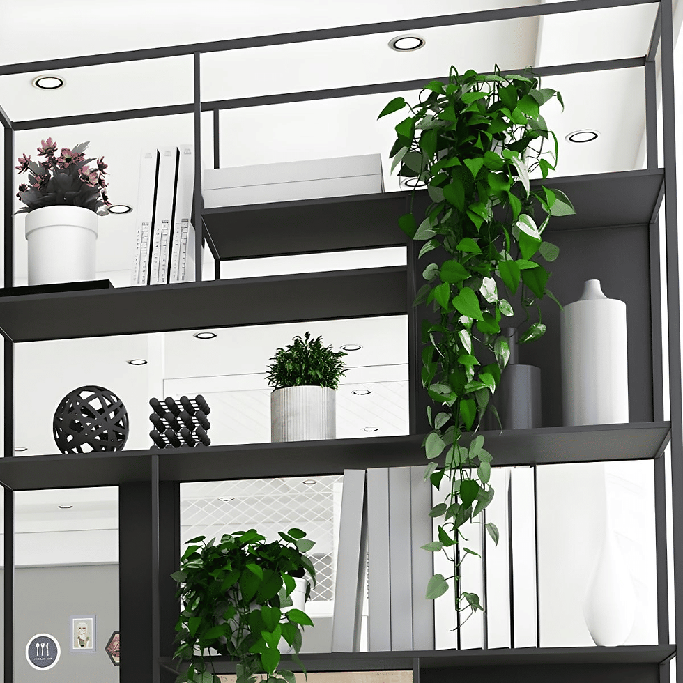 Küçük resim: KTP-01 Modern Dikey Kitaplık Metal Raflı