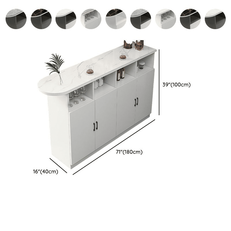 Modern Taş Tabla Ahşap Tabanlı Bar Masası LitFad SKU5886434