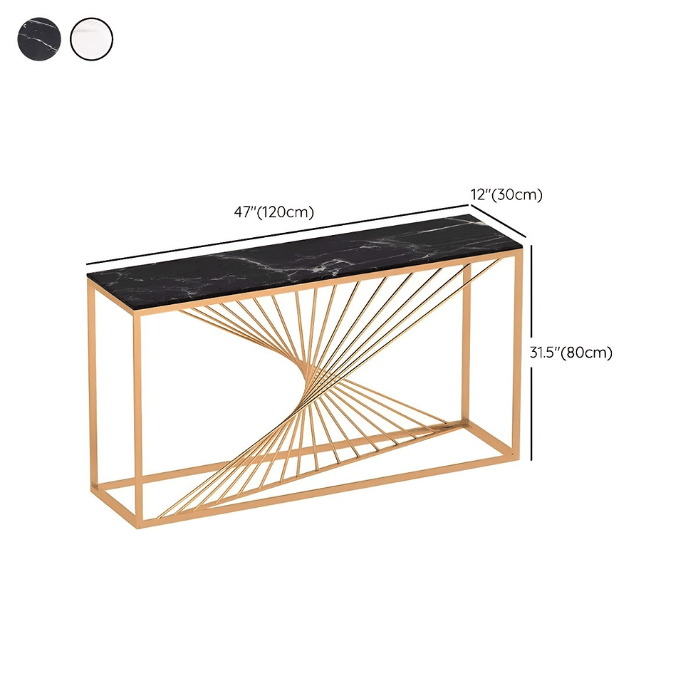 Küçük resim: DRS-080 Modern Dikdörtgen Konsol Masa MDF Metal Ayaklı