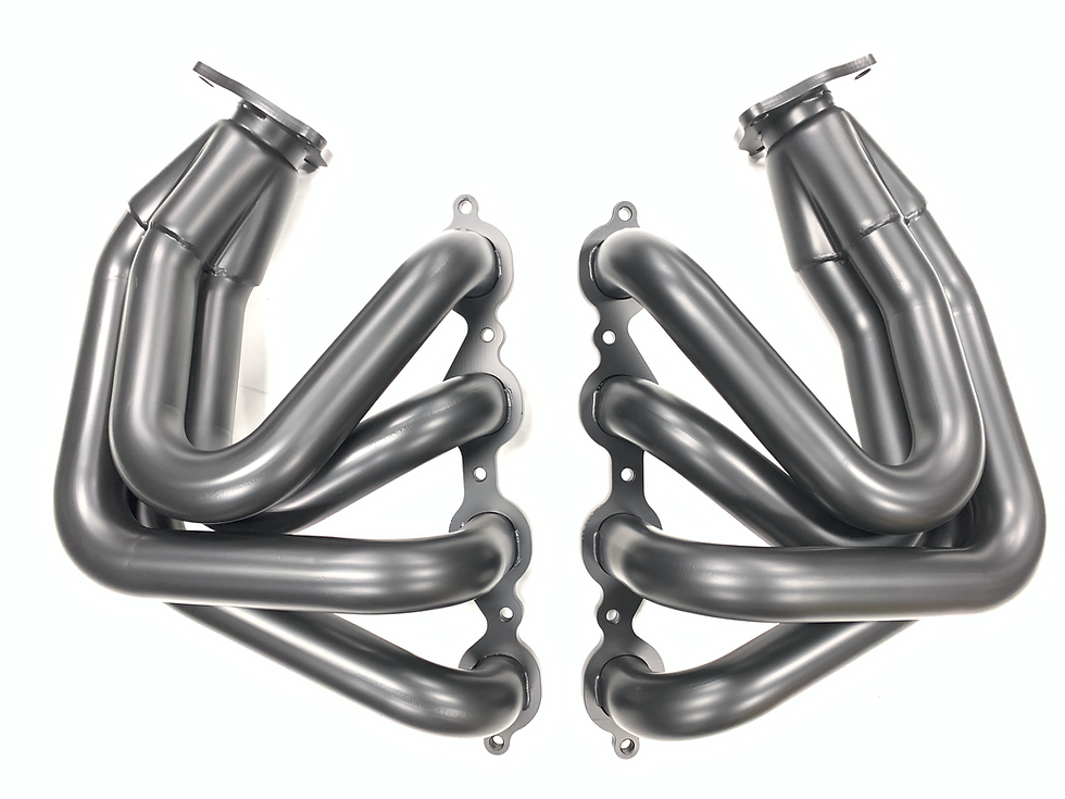 Thumbnail: Fabtech 2020+ C8 Headers Black Thermal Coated