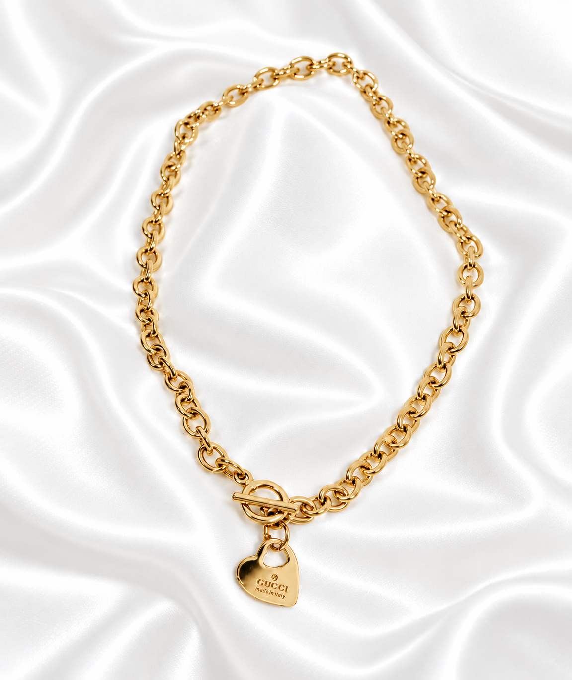 Greta Heart Toggle Chain Necklace