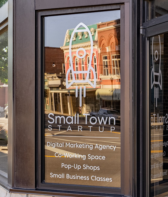 Small Town Startup Building Entrance