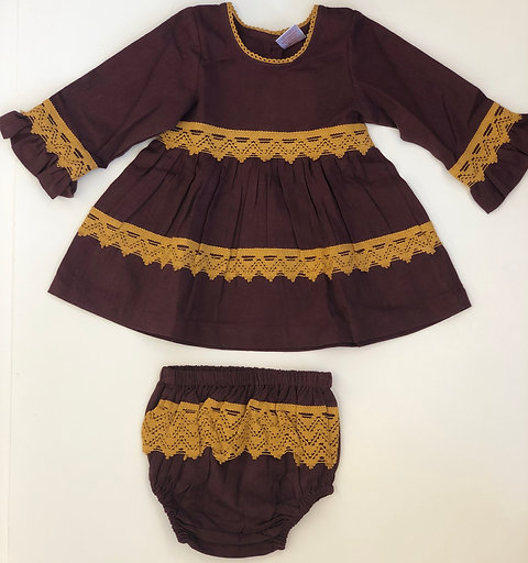 Yo Baby Purple Gold Dress With Bloomers Ready Set Grow