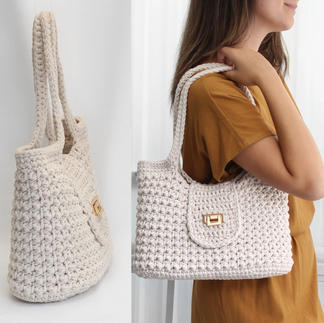 Milano style purse made using single crochet stitches