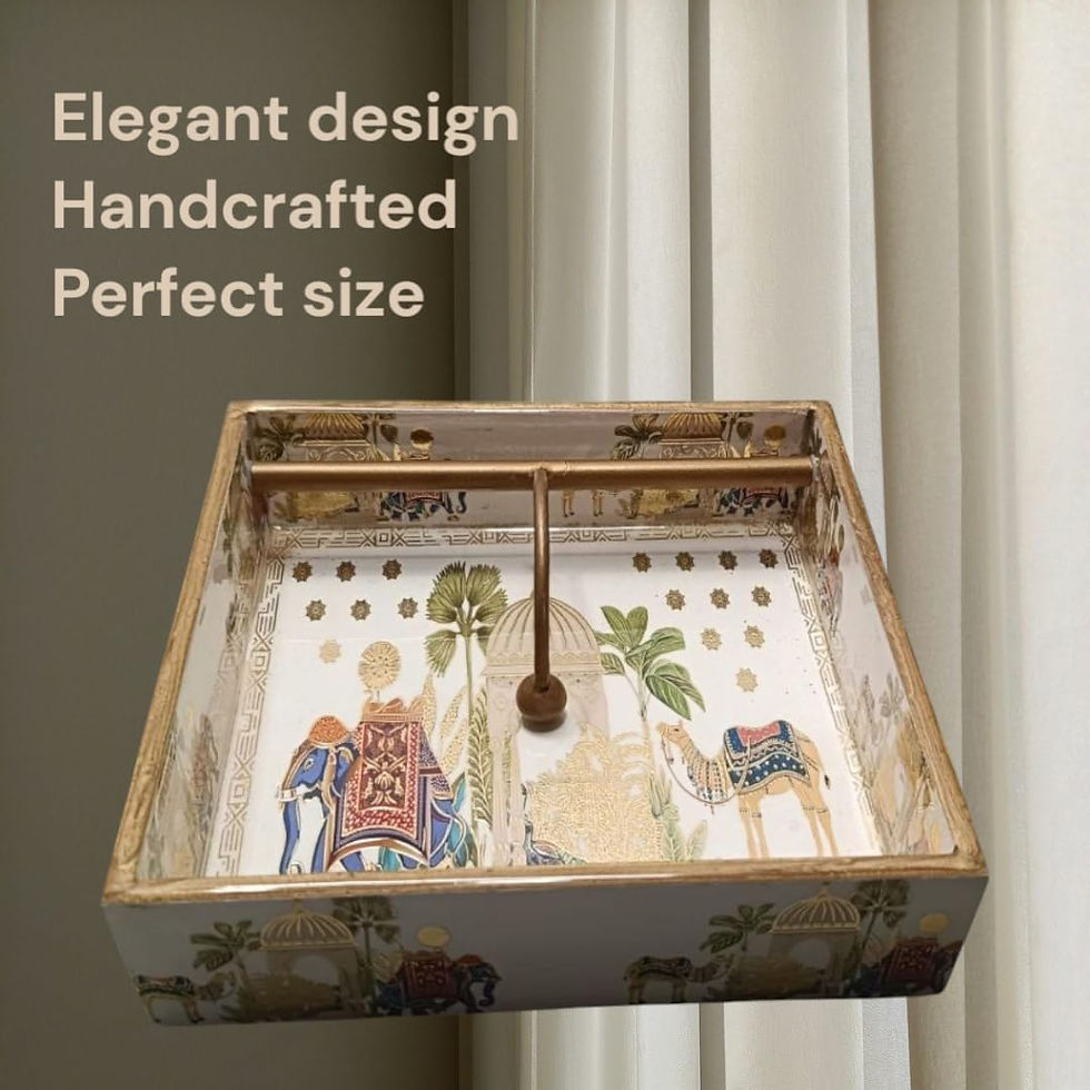 Thumbnail: Epichunt™ Tissue Paper Holder with Gold Metal Frame | Decorative Tissue Holder