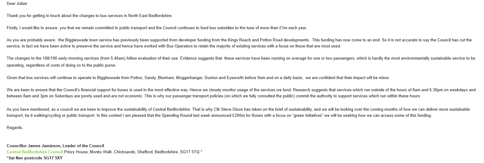 Councillor Jamieson Response 090919