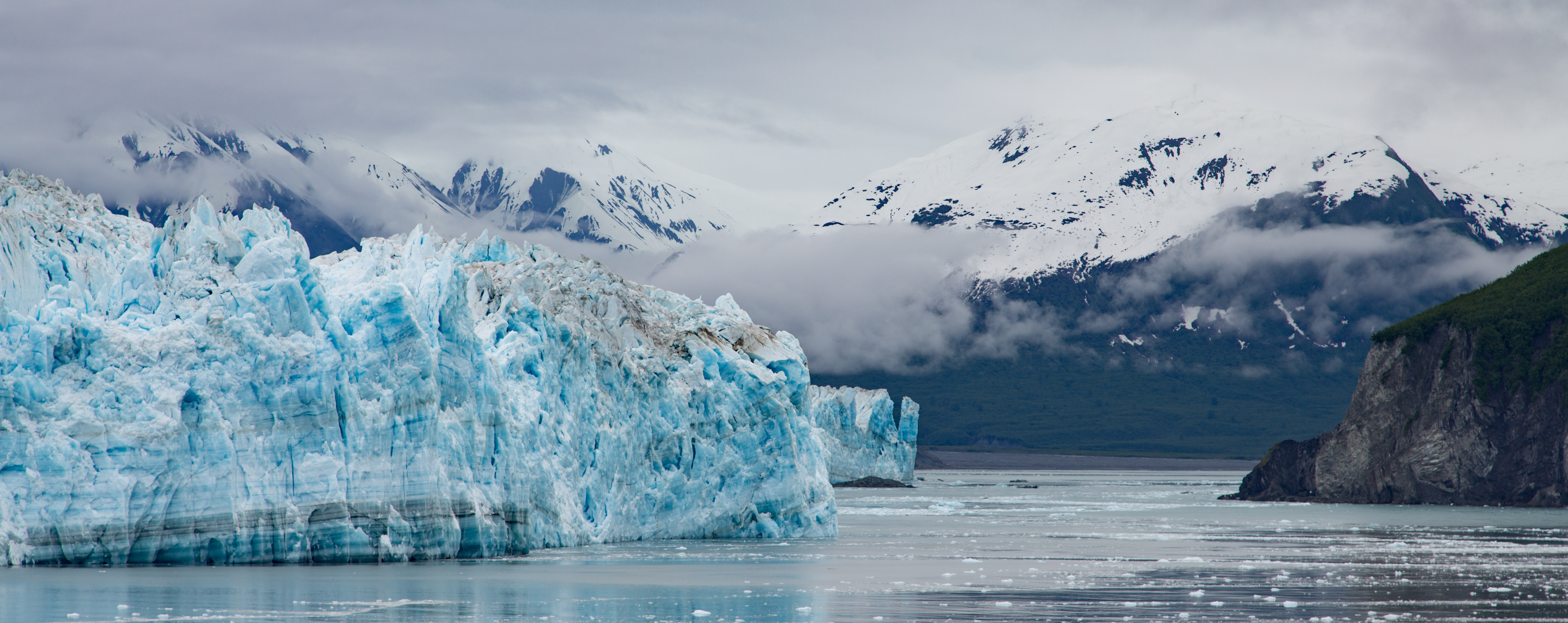 Glacier by Mountains
