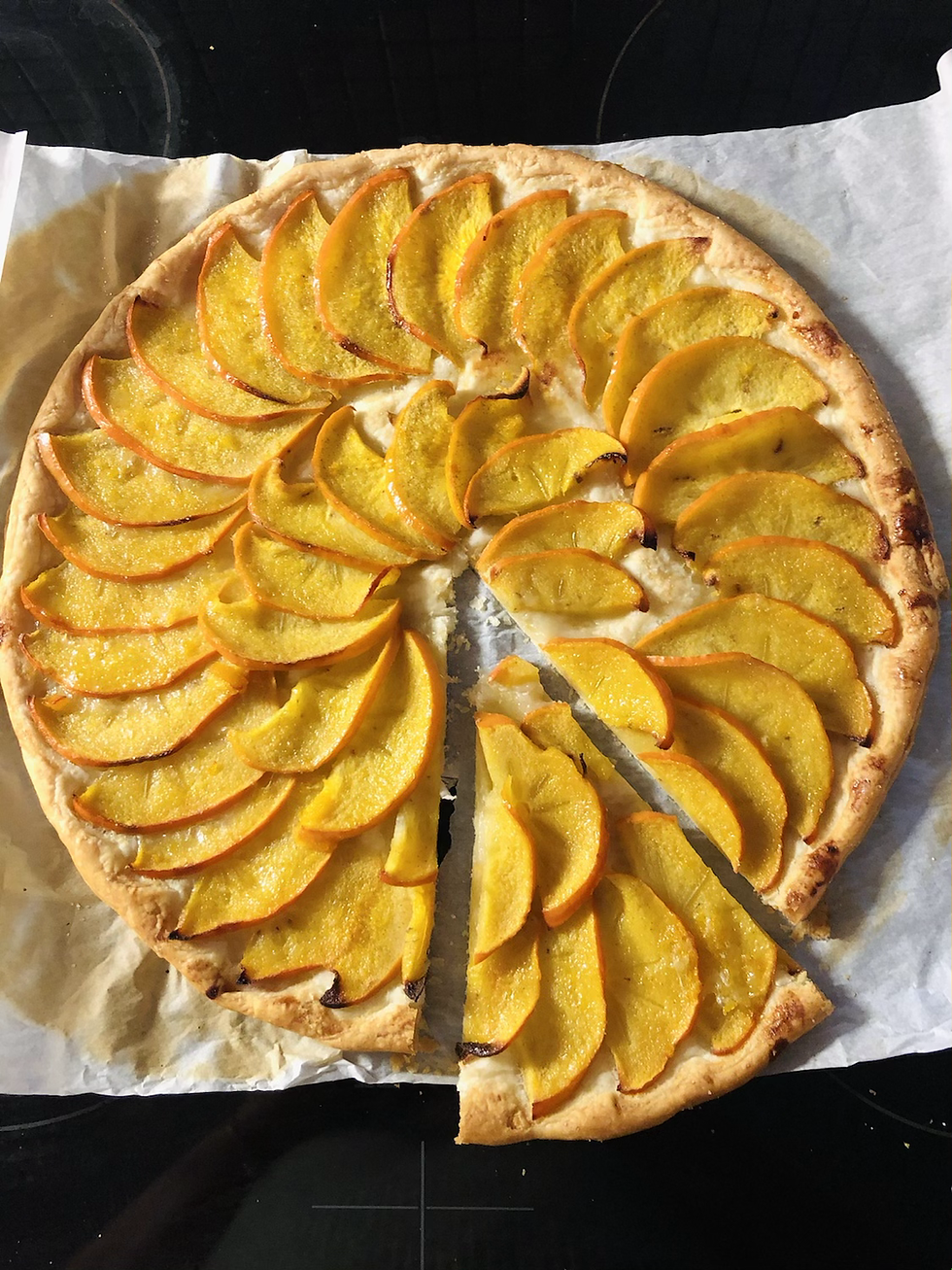 Tarte légère aux kakis