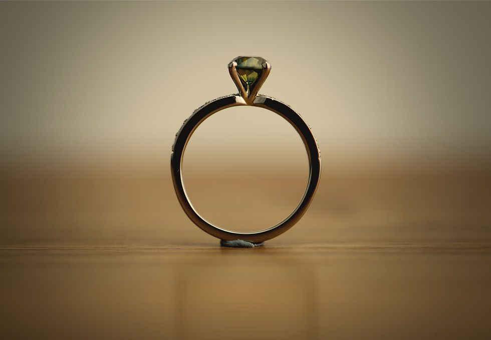 Thumbnail: Australian  Teal Parti Sapphire & Diamond Ring