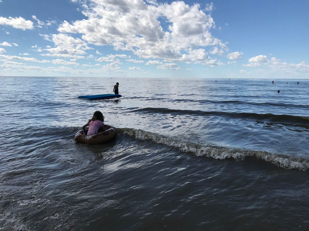 swimming on Lake Winnipeg