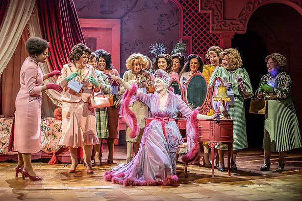 Katherine Kingsley (Grand High Witch) and The Witches company at the National Theatre. Cre