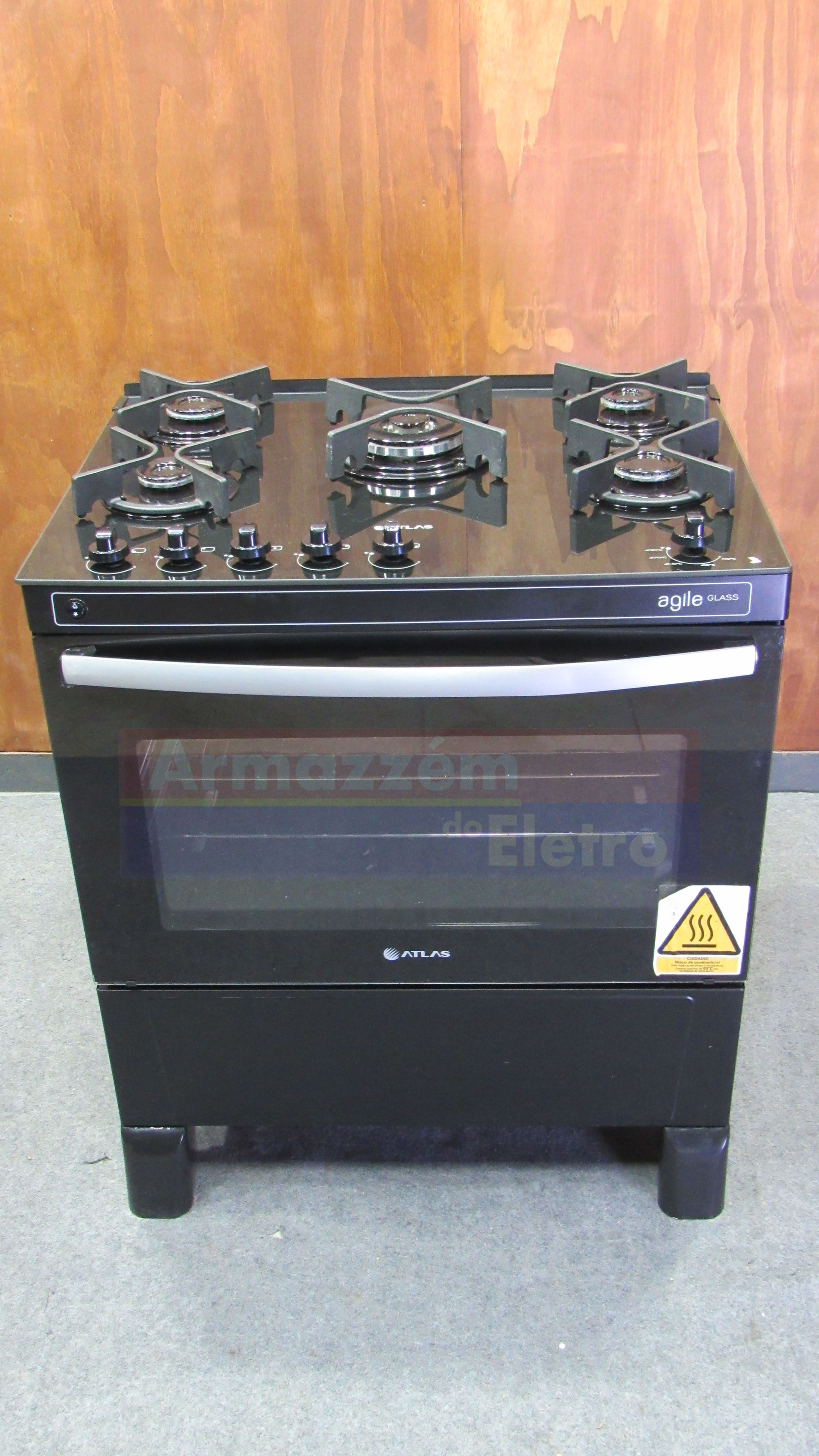 Fogão de Piso Atlas Agile Glass 5 Bocas Acendimento Automático