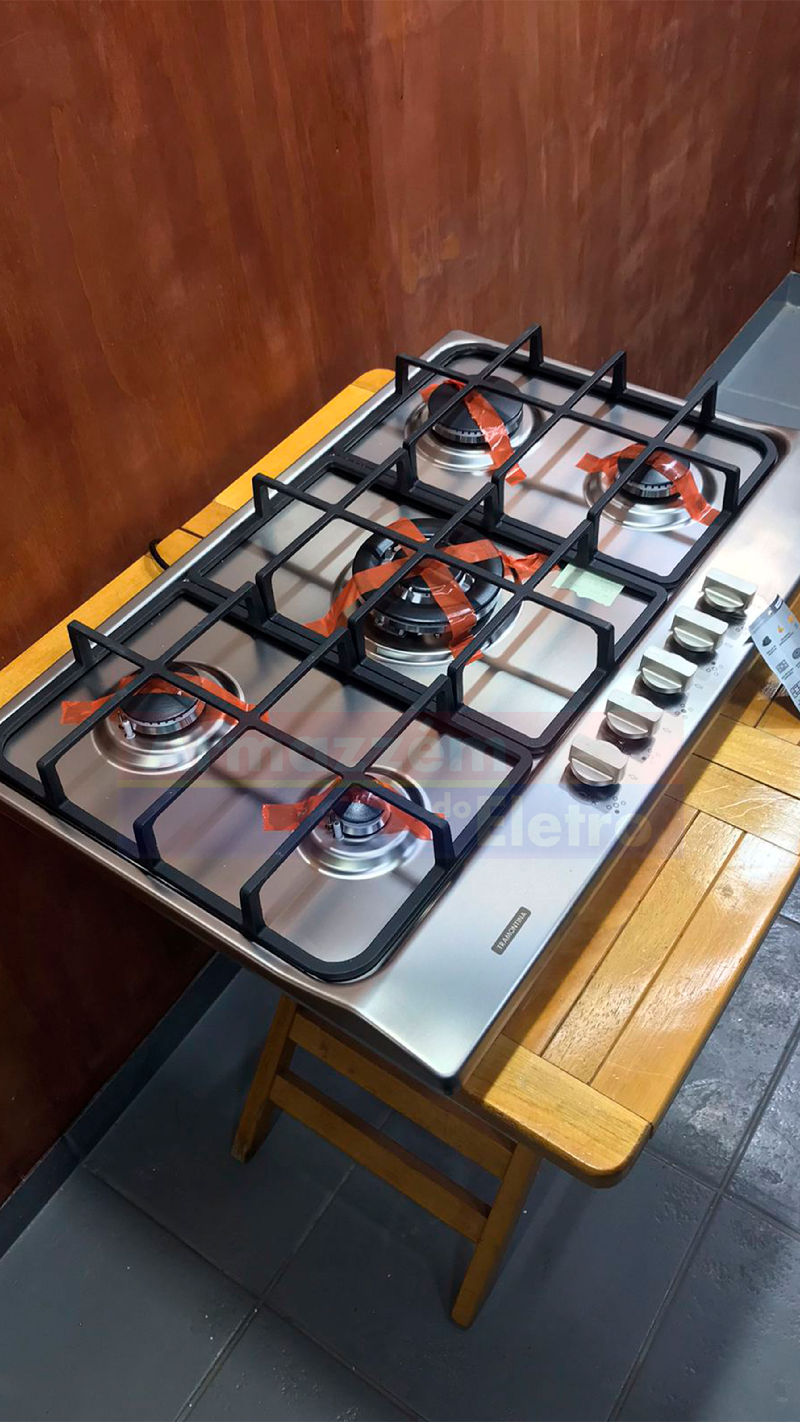 Cooktop Tramontina New Penta 5GX TRI HE 5 Bocas Acabamento Inox