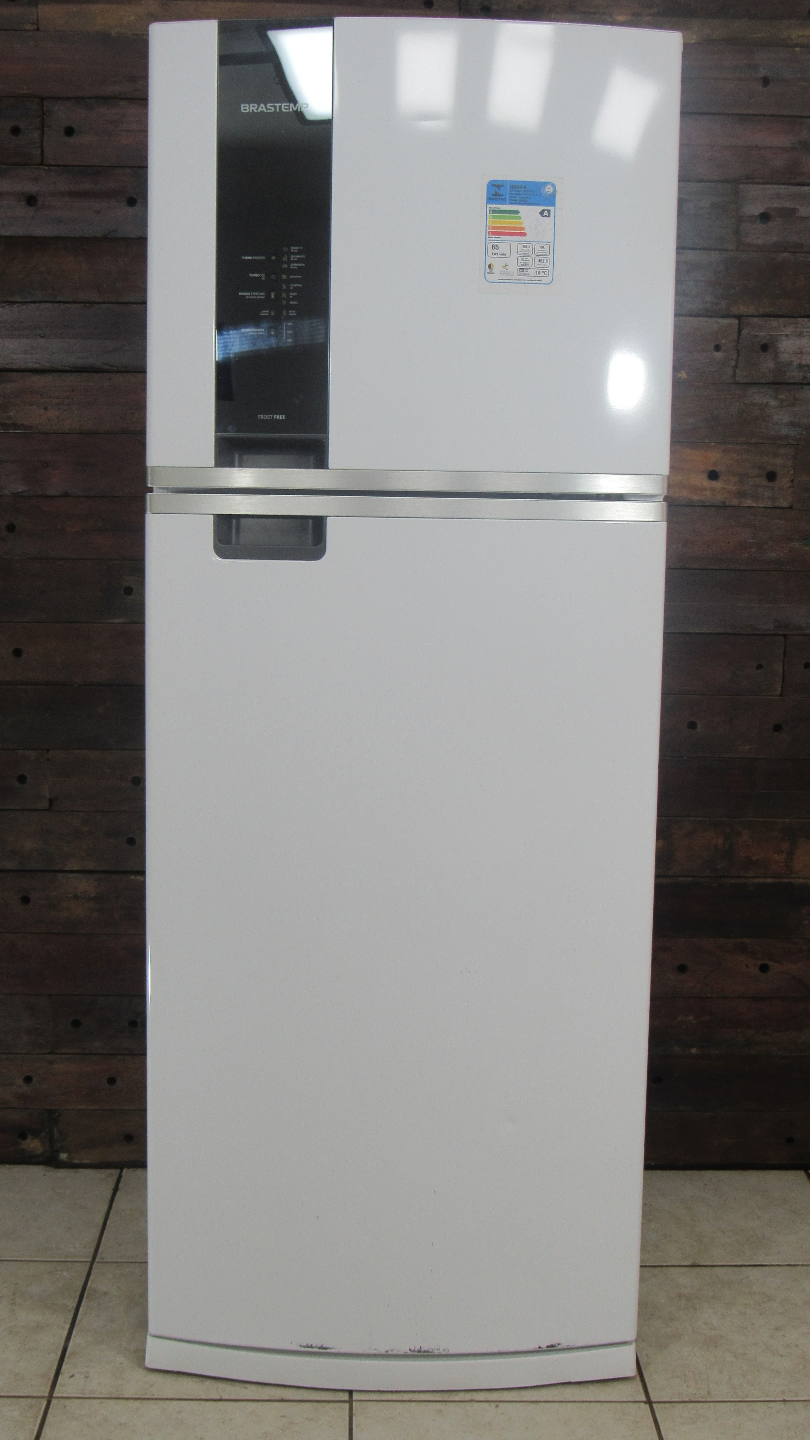 -ºGeladeira Brastemp BRM56AB Frost Free Duplex 462 Litros Painel Eletrônico