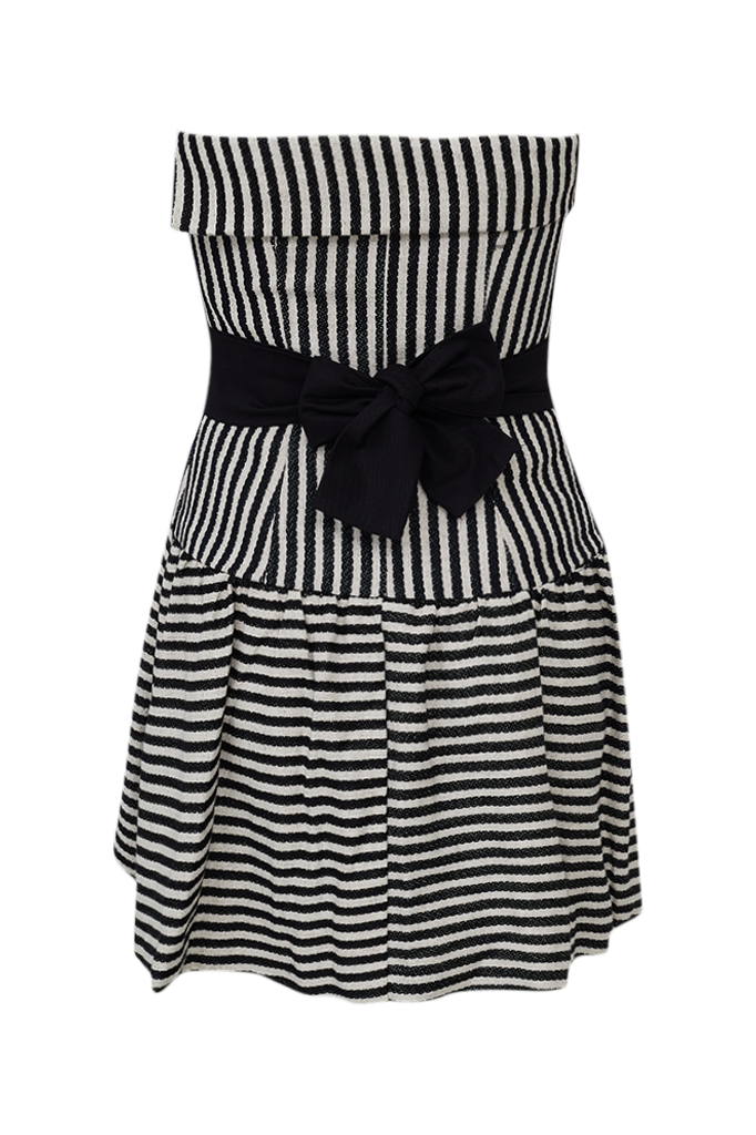 Miniatura: Vestido Balão Mini Branco e Preto