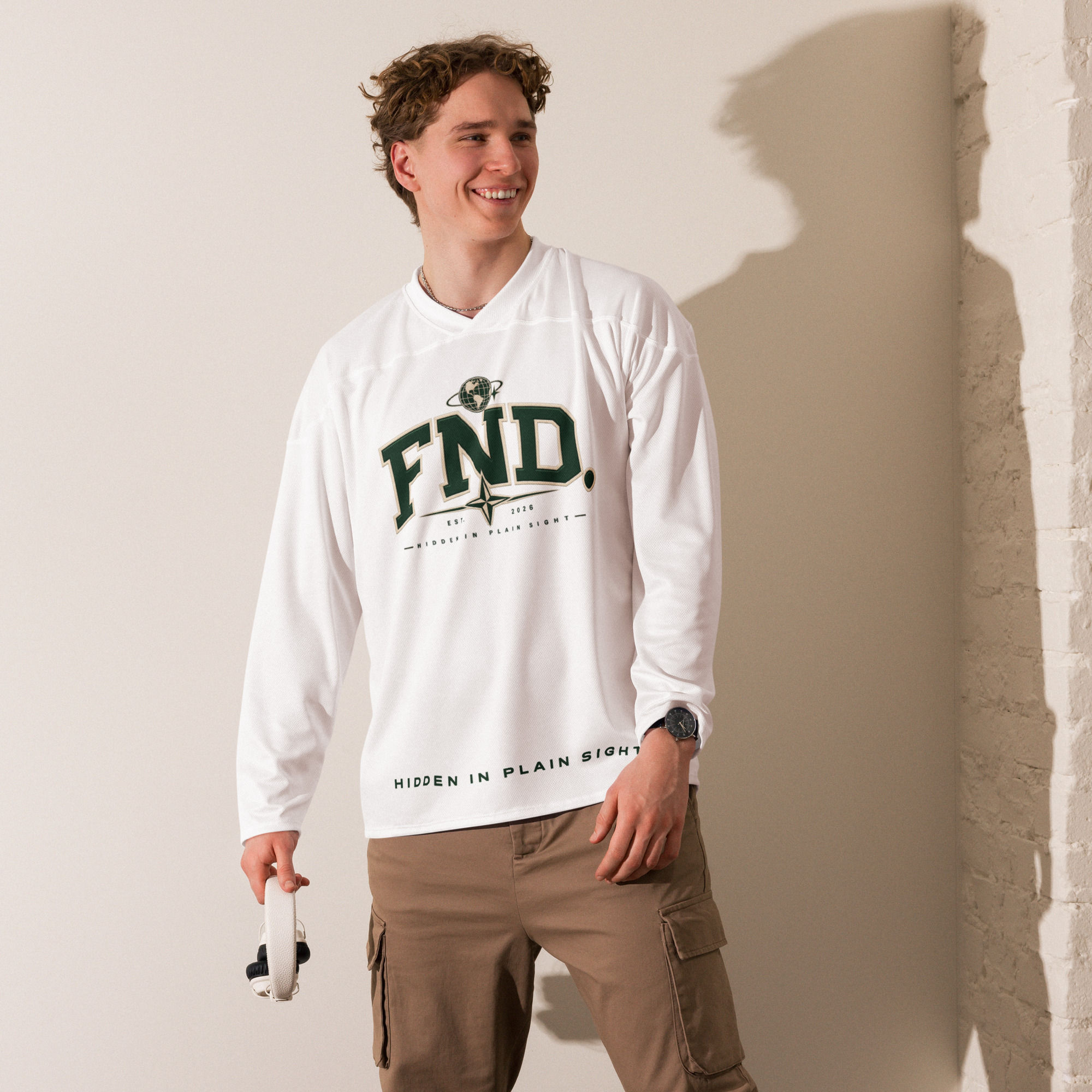 FND. Vintage Long Sleeve Hockey Jersey