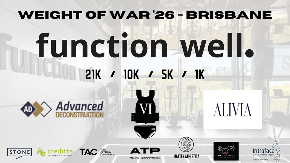 Weight of War Run Brisbane - Function Well Team