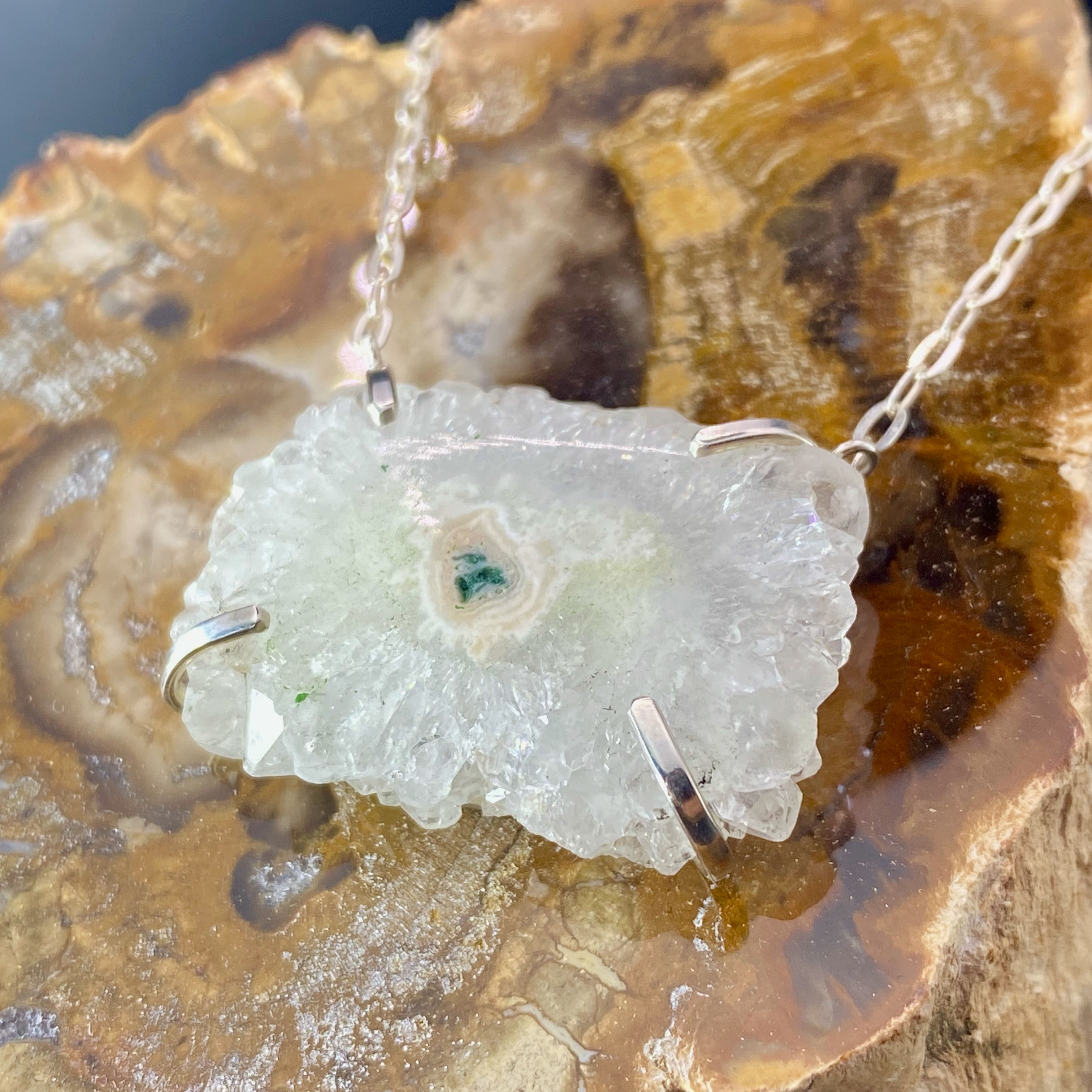 Collier Fleur d'Agate