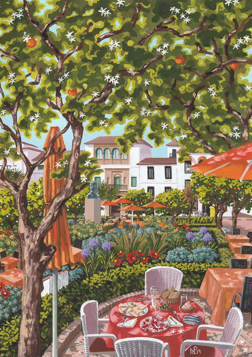 Tapas in Orange Square, Marbella