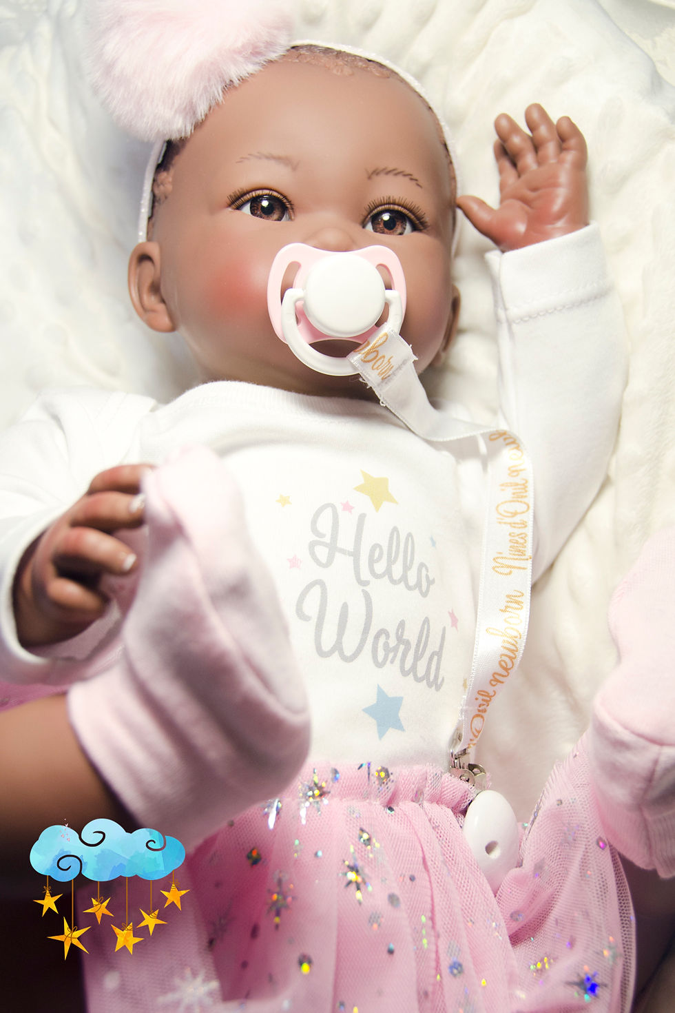 Miniatura: Muñeca Reborn étnica "Britanny"