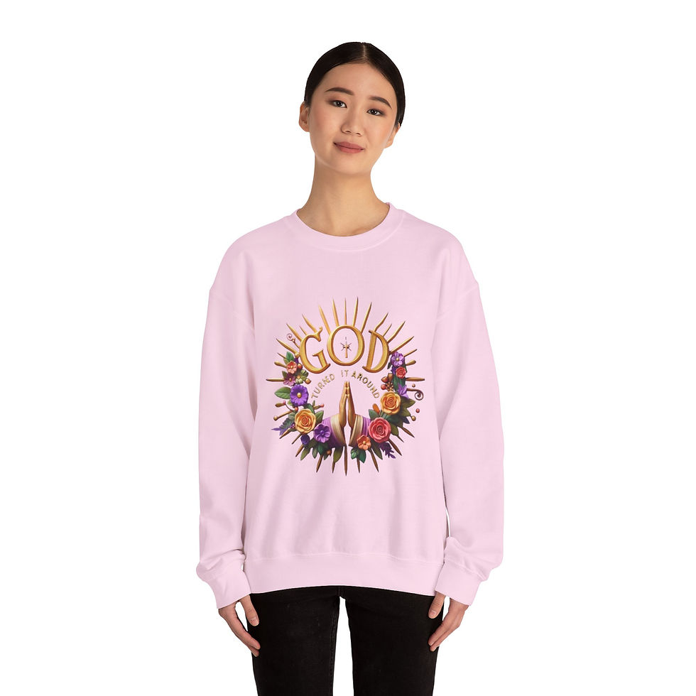 Thumbnail: God Turned floral sweatshirt