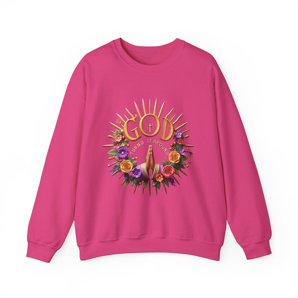 Thumbnail: God Turned floral sweatshirt