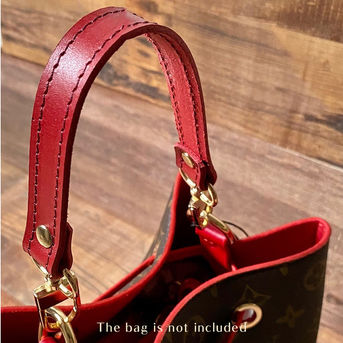 red leather neonoe top handle