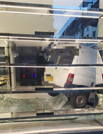 A vehicle smash and grab