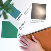 Pantone color cards and notebook