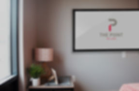 The point on lane logo picture on the wall