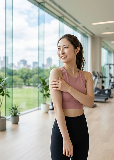 トレーニング中の女性