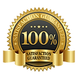 Satisfaction Guaranteed logo. We offer a 100% satisfaction guarantee.