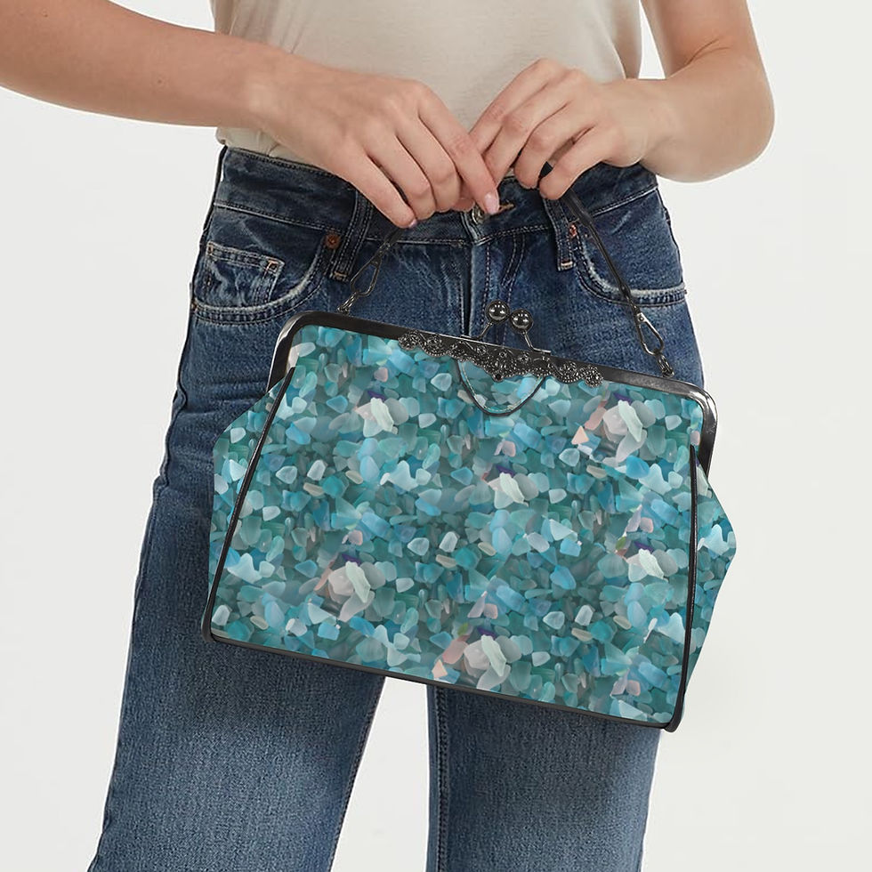 Thumbnail: Sea Glass Mini Travel Bag Kisslock Crossbody Shoulder Bag(Model 1752)