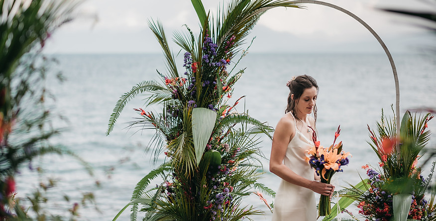 Floral styling for an intimate celebration in Lake Atitlán