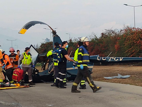 Helicóptero sufrió accidente en Vitacura