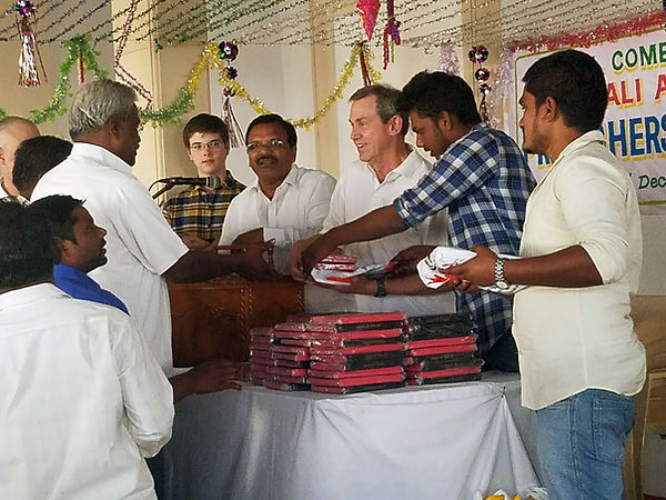 Bible distribution to churches in southeastern India