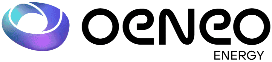 Logotipo da Oeneo Energy: comercializadora de energia eletrica que promove sustentabilidade e economia em Portugal.