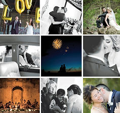 Instagram grid showing Little Blue Lemon wedding images of couples just married and happy