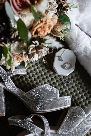 creative bride flat lay at Old Mill Toronto by Little Blue Lemon