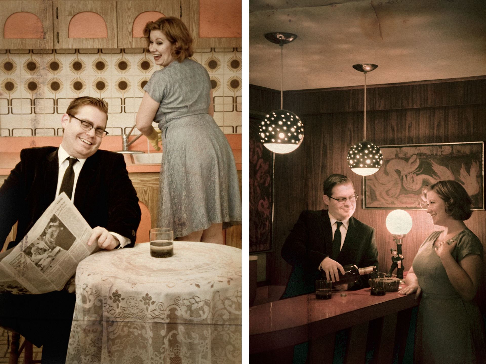 60's style fun engagement shoot captured by Little Blue Lemon