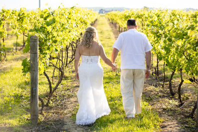 Holland Marsh Winery wedding bride and groom