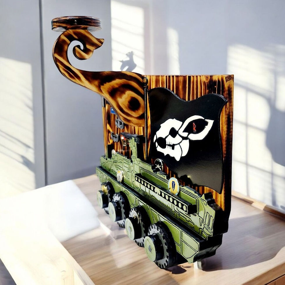 Thumbnail: Cavalry Stryker Coin Holder |3D Style| Hand painted| Wood| Customizable. 