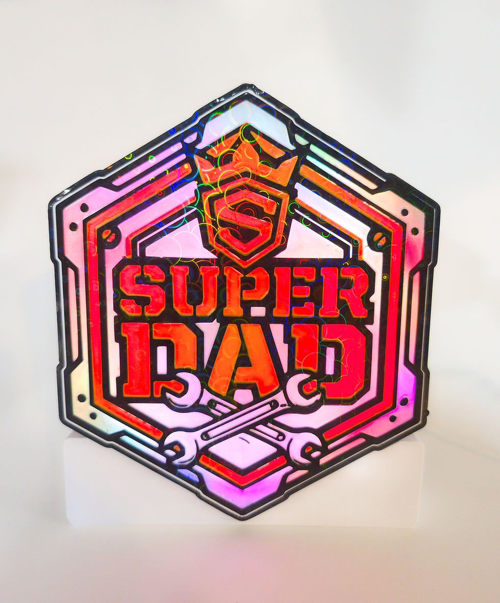 Thumbnail: Smart "Super Dad" 3D Printed LED Sign – App-Controlled RGB Light Box