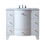 Thumbnail: 40" Grand Cheswick White Single Sink Vanity with Carrara Marble Top