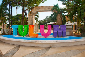 TULUM MEXICO_ Outdoor view of huge color