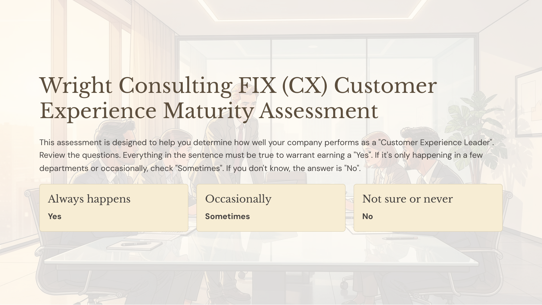 Wright Consulting CX Bundle — Assessment + Workbook
