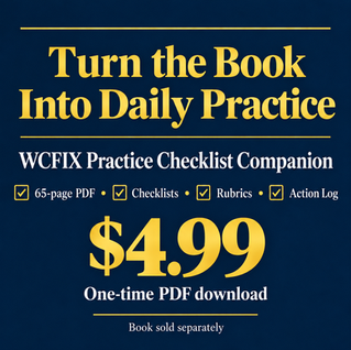 WCFIX Practice Checklist Companion — 65-page PDF, 4.99 dollars one-time