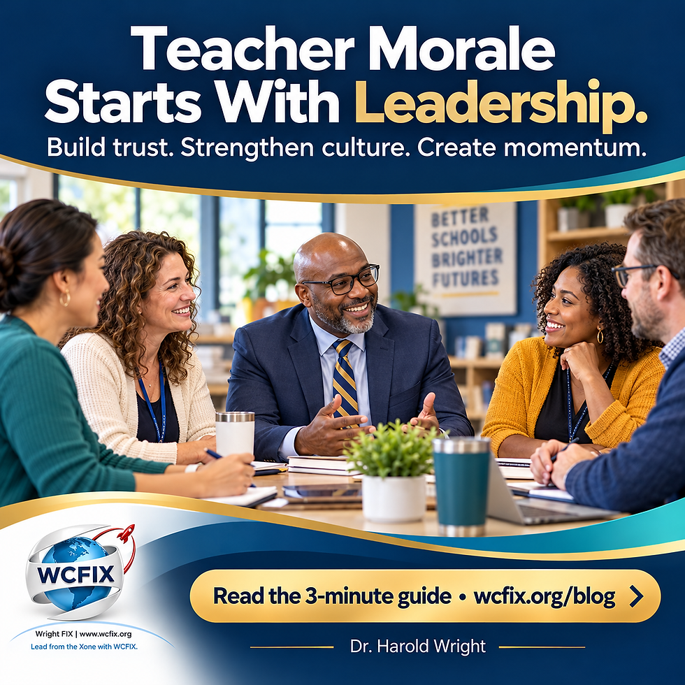 Teacher Morale Starts With Leadership