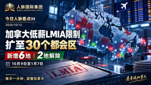 加拿大低薪LMIA限制扩大:30个都会区受影响,新增6地