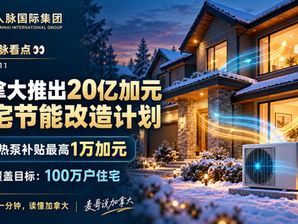 加拿大20亿住宅节能计划:热泵补贴最高1万加元,谁能领?